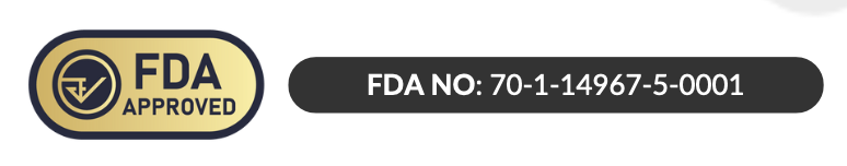 Badge Thai FDA numéro 70-1-14967-5-0001